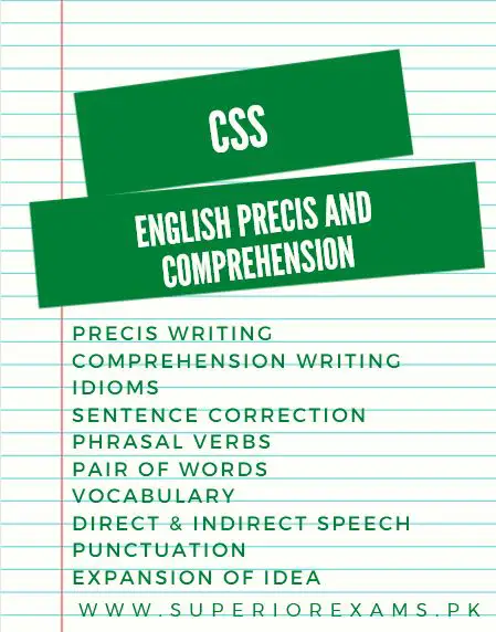 CSS PMS English Precis And Comprehension