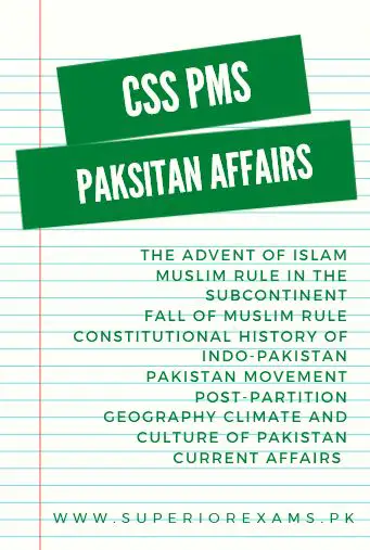 CSS PMS Pakistan Affairs