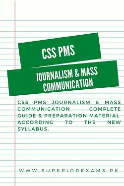 CSS PMS Journalism & Mass Communication